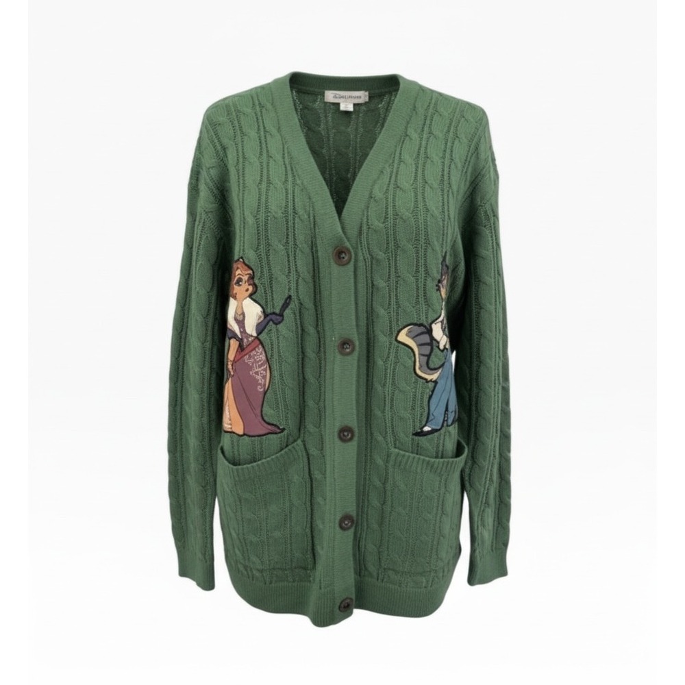 Lackadaisy Hot Topic Cardigan Medium Green Rocky Mitzi Embroidered NWT